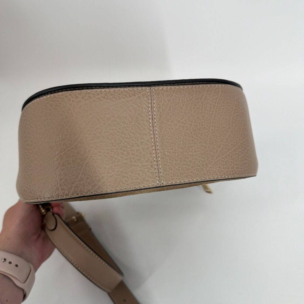 Coach Kleo Bag 23 Beige Suede Leather Buckle Crossbody Classic Luxury CA424 - Picture 4 of 16